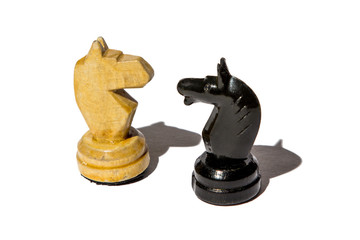 Old wooden chess