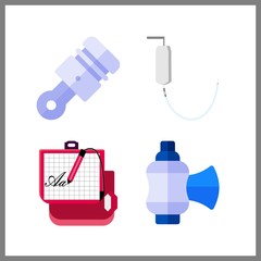 4 engineer icon. Vector illustration engineer set. valve and system icons for engineer works