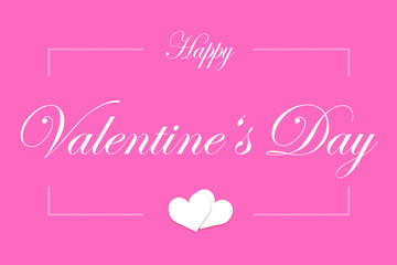 Pink illustration Valentine's card