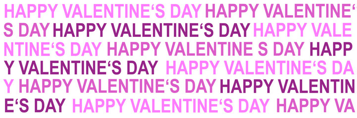 Panorama card with text Happy Valentine's Day