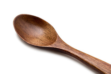 Wooden spoon isolated on white