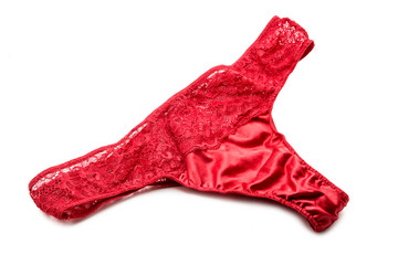 Red Thong isolated on white