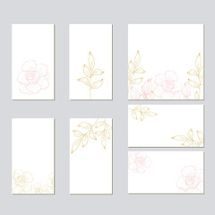 Fototapeta na wymiar Vector template for wedding cards invitation.
