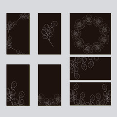 Vector template for wedding cards invitation.