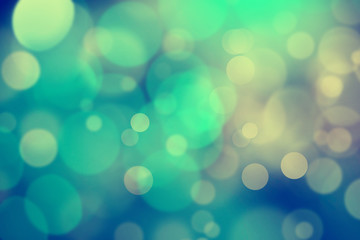 Blue bokeh abstract background.