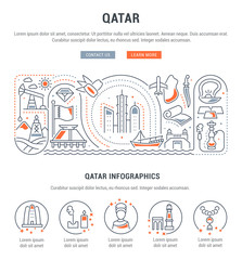 Vector banner of Qatar.