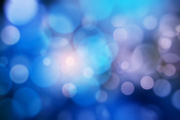 Blue bokeh abstract background.
