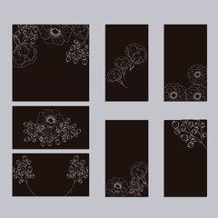 Vector template for wedding cards invitation.