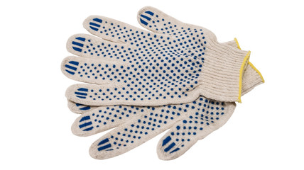 cotton knitted gloves with dots