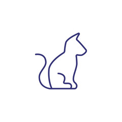 Cat line icon. Domestic cat, kitten, pet clinic. Veterinary concept. Vector illustration can be used for topics like pets, animals, pet shop