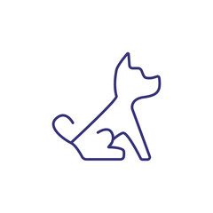 Dog line icon. Puppy, domestic dog, pet clinic. Veterinary concept. Vector illustration can be used for topics like pets, pet shop, animals