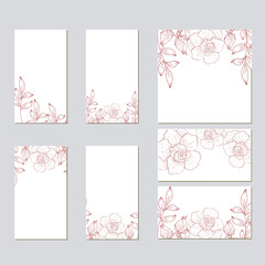 Vector template for wedding cards invitation.