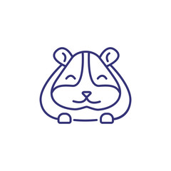 Hamster line icon. Domestic animal, rodent, mammal. Veterinary concept. Vector illustration can be used for topics like pets, animals, zoology
