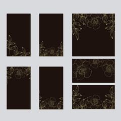 Vector template for wedding cards invitation.
