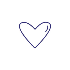 Heart line icon. Love, passion, affection. Valentine Day concept. Vector illustration can be used for topics like relationships, holiday, feeling