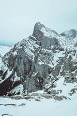 Obraz premium Fuente Dé mountain snowy. Picos de Europa, Cantabria, Spain