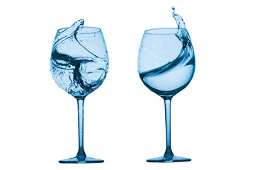 Water splashing from a glass