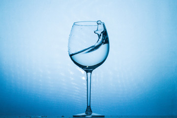 Water splashing from a glass