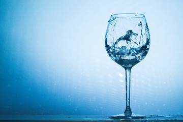 Water splashing from a glass