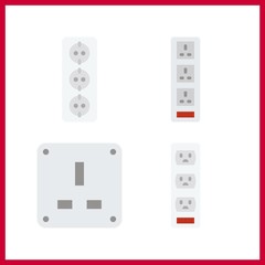 4 call icon. Vector illustration call set. socket icons for call works