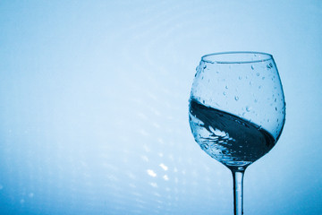 Water splashing from a glass