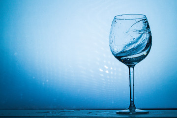 Water splashing from a glass