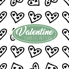 Valentine Seamless Pattern Heart shape for Greeting Card, Invitation and Banner