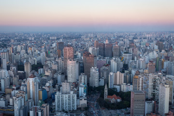 Fototapeta na wymiar Aerial view from Sao Paulo
