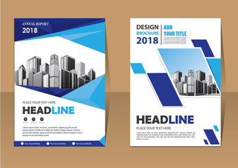 Business abstract vector template. Brochure design, cover modern layout, annual report, poster, flyer in A4 with colorful triangles, geometric shapes for tech, science, market with light background