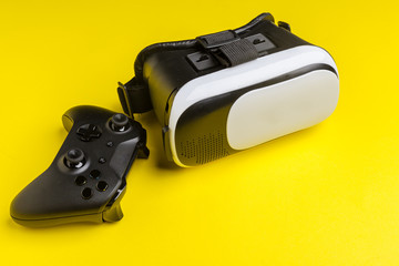 gamer workspace concept, top view