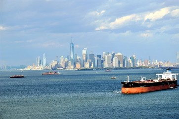 New York City skyline, view from New York Bay