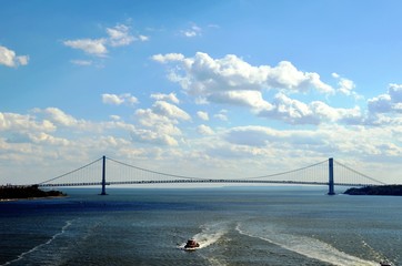 Verrazzano Bridge over the New York Bay