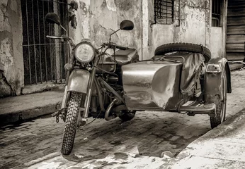 Fototapeten vintage motorcycle with sidecar © MIGUEL GARCIA SAAVED
