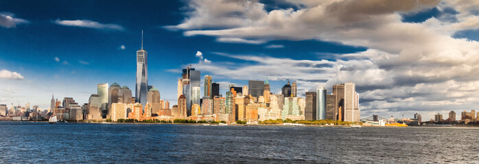 The New York City Downtown w the Freedom tower