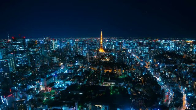東京夜景・タイムラプス・2019・4K