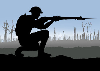 Vintage WW1 British Soldier.