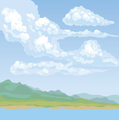 Clouds. Vector drawing