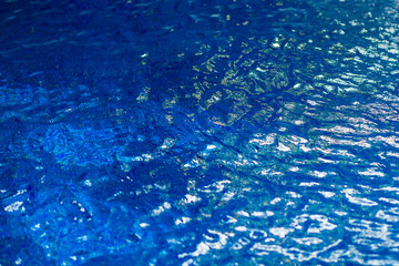 surface of the water in the pool