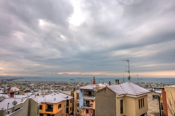 Fototapeta na wymiar Winter in Thessaloniki, Greece