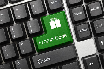 Conceptual keyboard - Promo Code (green key)