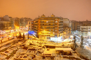 Winter in Thessaloniki, Greece