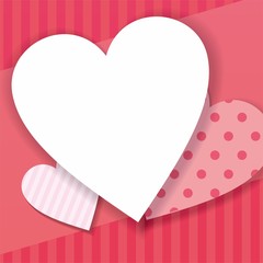 Valentine background with heart shape and pink color 