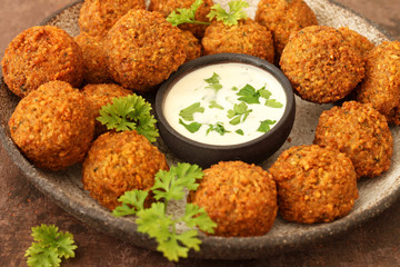Fresh vegetarian falafel 