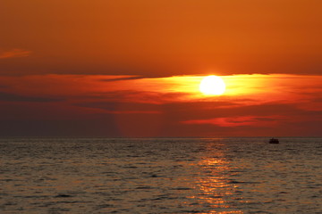 Fototapeta premium Sunset on Island Hvar in Croatia