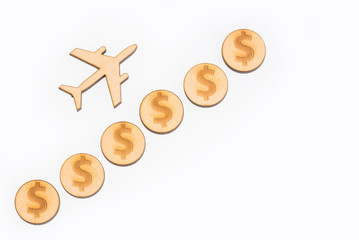 Travel preparations with money savings - Concept