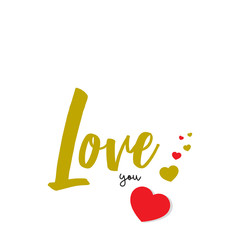 Vector love you background
