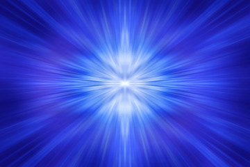 Obraz premium Background of light rays on a blue background