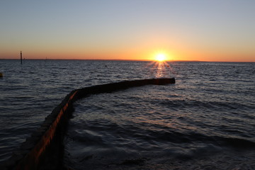 Coucher de soleil sur le bassin d'arcachon