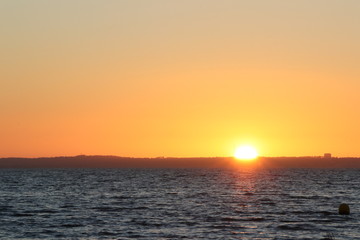 Fototapeta premium Coucher de soleil sur le bassin d'arcachon