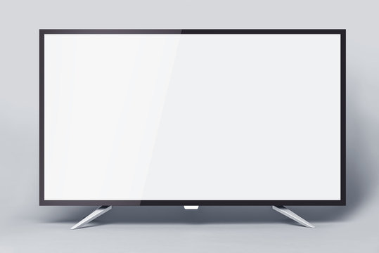 Modern TV or PC monitor on a gray background.